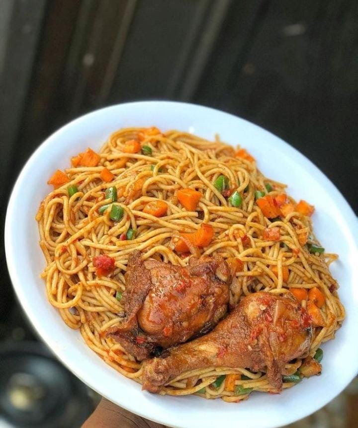 Spaghetti with chicken