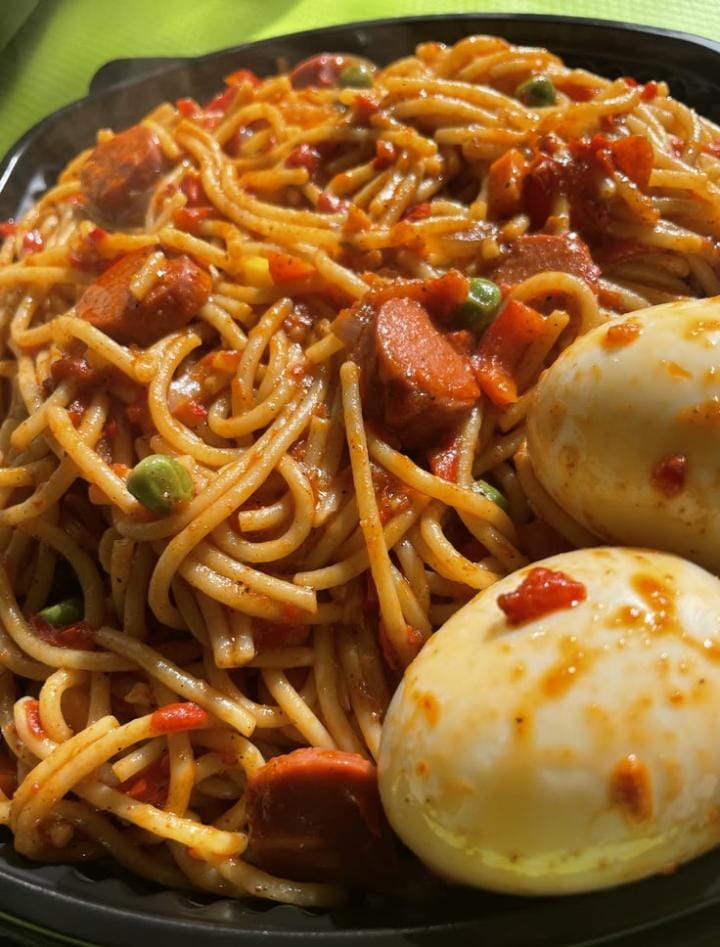 Spaghetti with fish